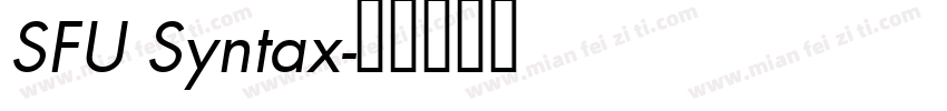 SFU Syntax字体转换